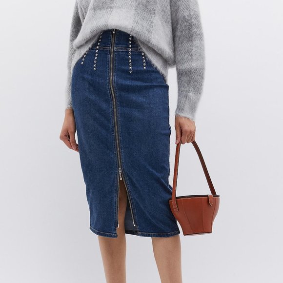 STAUD Alice Embossed Leather Top Handle Bag - Picture 10 of 11